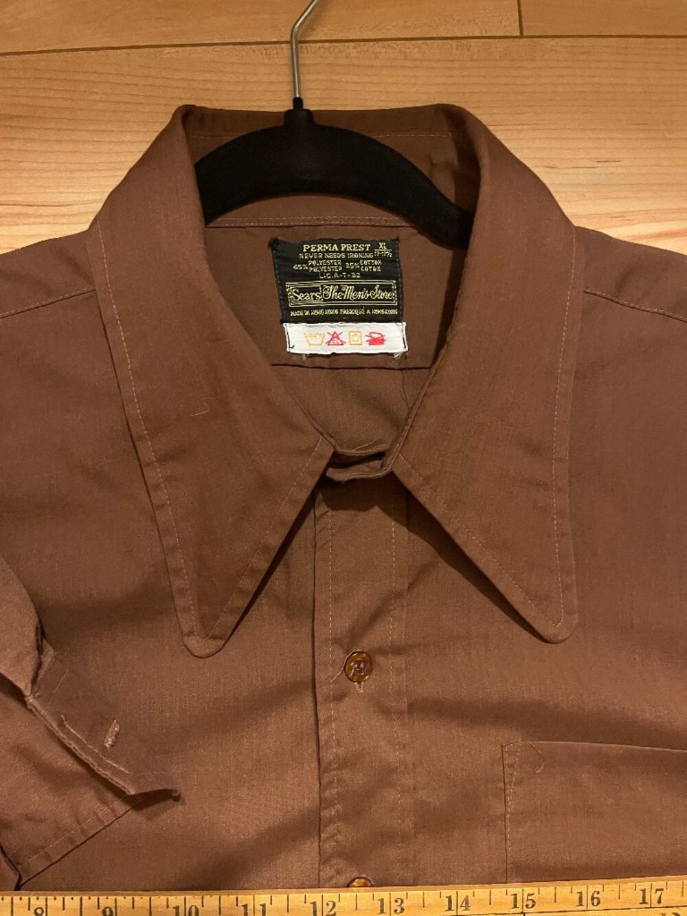 Brown vintage beagle collar shirt - Size XL